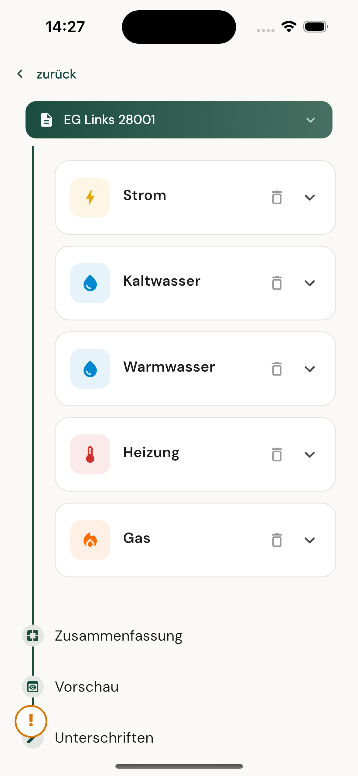 Zählerstände erfassen – Strom, Wasser, Heizung, Gas