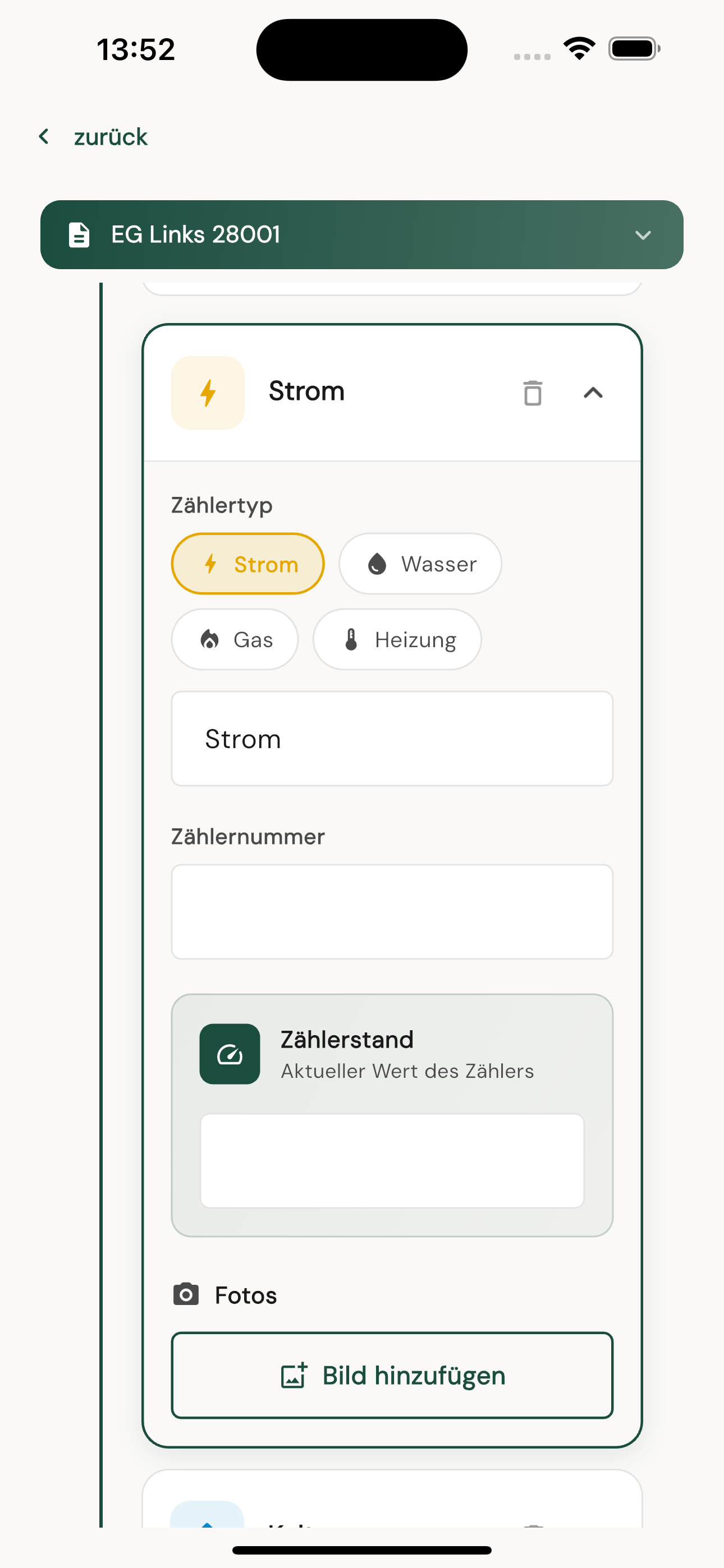 Zählerstände erfassen – Strom, Wasser, Gas, Heizung